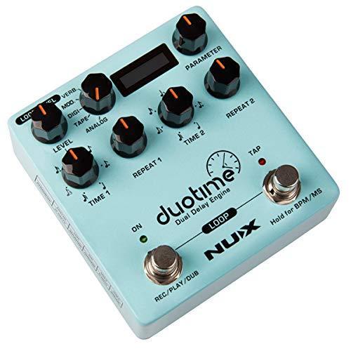 NUX Duotime Stereo Delay Pedal with Independent Time,Analog Delay,Tape Echo