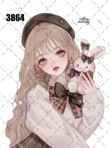 original sticker no.3864 人物貼紙 原創貼紙 原創人物貼紙 裝飾貼紙 cotton melody