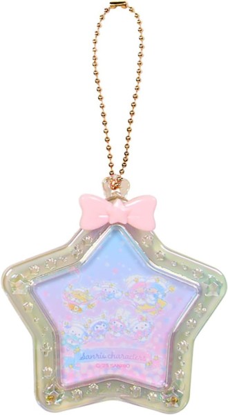 asdfkitty*三麗鷗 星光系列 星星造型迷你相框吊飾-家族-掛飾 鑰匙圈-日本正版
