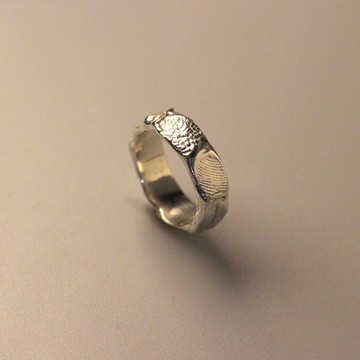 愛及時-採印銀戒-寬版