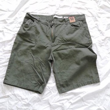 番米粒 出歐美100%棉軍綠色五兜男士加厚全棉五分短褲