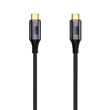 魔宙 USB4 8K 60Hz 40Gbps 100W大功率 高速影音傳輸線  織物表面 黑色  1.2m  1條