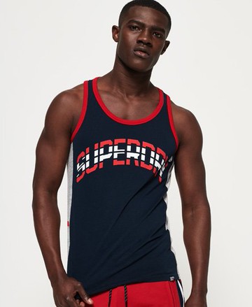 Superdry Men's Men's Retro Stripe Vest Top Navy / Three Pointer Navy - Size: S