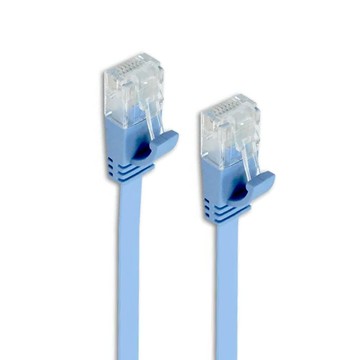 i-gota 愛購它 Cat6超薄高速網路線 10m RJ45水晶頭/24K鍍金端子  水藍色  1條