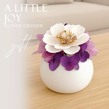 [收禮者自選香氣]【艸弄花藝】波斯菊-擴香花禮盒(含香氛精油)｜生日禮物 情人節禮物 閨蜜贈禮 紓壓小物 永生花 乾燥花