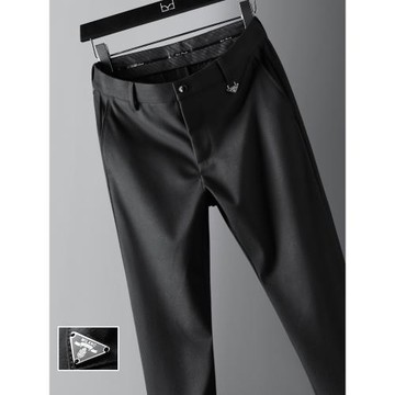 米蘭時尚商務精英新款男褲秋冬輕奢商務男士合體修身直筒休閑褲男