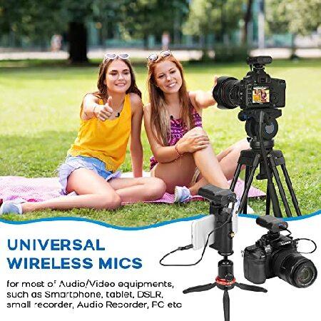 BOYA Microphones by-WM4 PRO-K2 (TX TX RX), 2.4GHz Wireless Lavalier Microphone System Compatible with DSLR Cameras, Camcorders, iPhone, Android Smartp