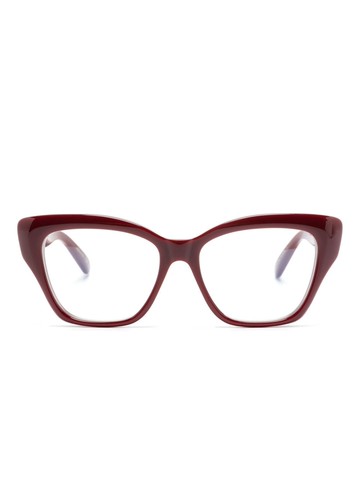 Pomellato Eyewear - cat-eye frame glasses - unisex - Acetate - One Size - Red
