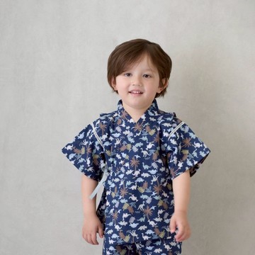 petit main 品牌旗艦店 BOYS 男童印花和風甚平套裝 【日本直接出貨】