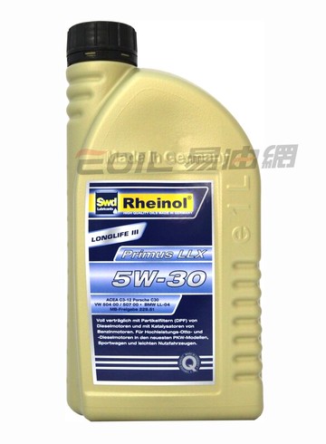 SWD RHEINOL PRIMUS LLX 5W30 合成機油【299免運領券再享折扣】