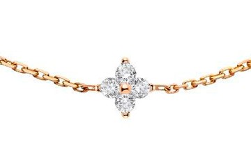 Shiny 鑽石18K玫瑰金手鏈