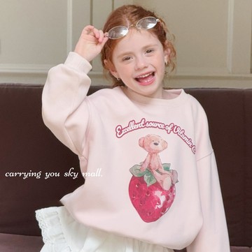 110-150 秋冬選品 ✦ 小熊的草莓派對大學T