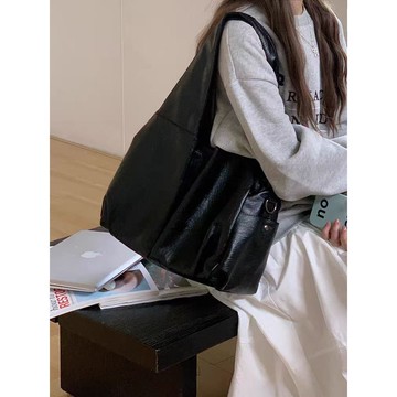 【Darling】高級感日韓小衆復古托特包女大容量軟皮手提單肩包百搭機車包