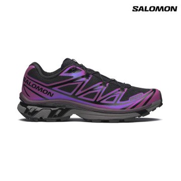 【Salomon索羅門】 XT-6 IRIDESCENT運動鞋 黑/蜀葵紫/烏梅黑