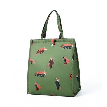 【iSFun】折疊手提 保溫保冷三角便當袋/綠浣熊