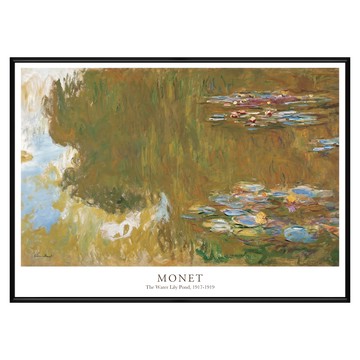 菠蘿選畫所 莫內 睡蓮池塘 AVAR5726B  70 x 50cm  黑色