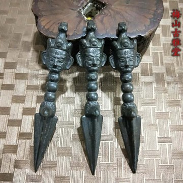 特價古玩收藏鐵金剛撅銅法器鷹頭明王金剛杵降魔杵藏傳金剛杵1入