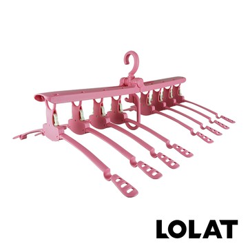 【LOLAT羅力】快收垂直收納魔術衣架（粉）_廠商直送