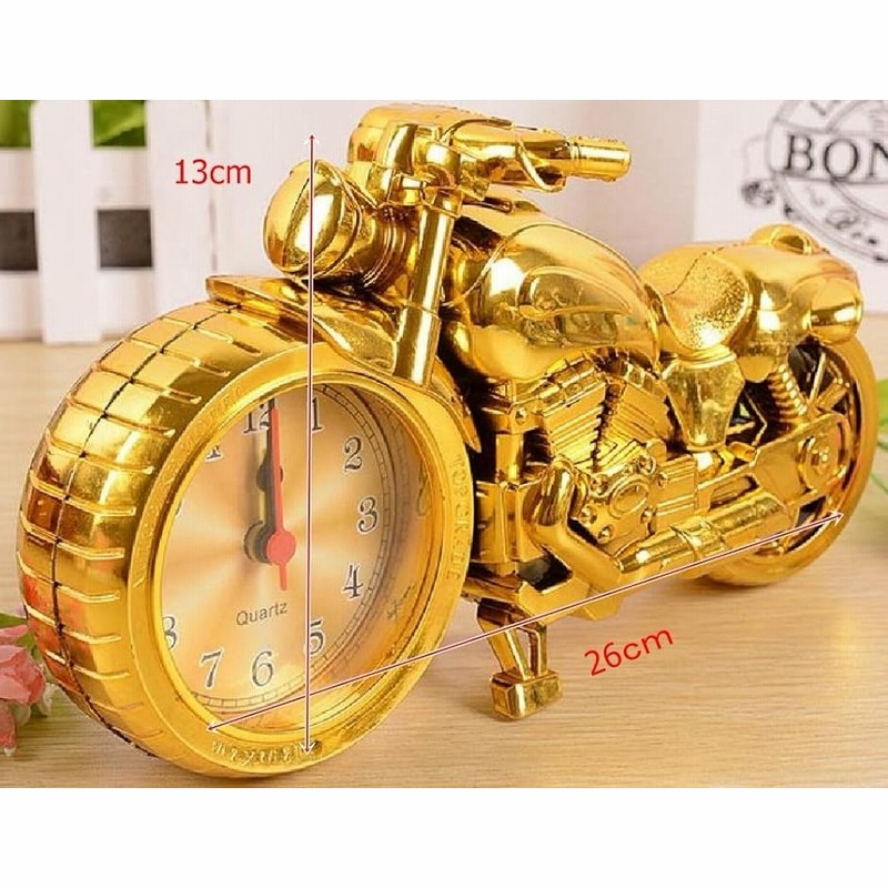 バイク ハーレー風 目覚まし時計 かっこいい メタリック