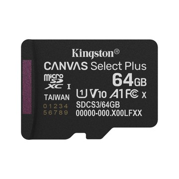 【Kingston】Canvas Select Plus 64G SDCS3 SDXC A1 U1 V10 UHS-I 記憶卡 讀取速度:100MB/s