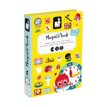 Janod 磁鐵遊戲書-我的一天 75枚磁貼 激發創造力 盒蓋即磁鐵板 方便攜帶