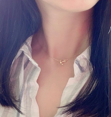 【14Kgf不褪色】海錨  船錨 項鍊 鎖骨鏈 水洗不褪色 不過敏