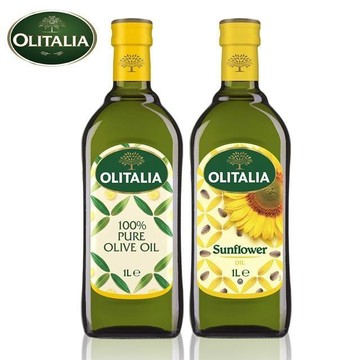 Olitalia 橄欖油1罐+葵花油1罐 共2罐組(1000ml/罐)