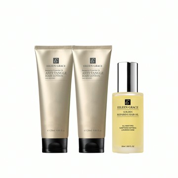 【Carrie團購】金緻防斷修復香水護髮油50ML*1+佛手柑絲緞光護髮乳(免沖洗)120ml*2