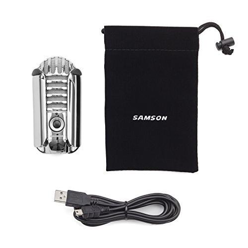 Samson Meteor マイク USBスタジオコンデンサーマイク ミュートスイッチ付き WindowsとMac用 (クローム) Blucoil