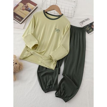 『“液體睡衣”來了~』兒童莫代爾睡衣男孩秋衣秋褲家居服青少年