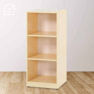 三格塑鋼置物櫃 鵝黃色置物收納櫃 三層櫃 儲藏櫃 防水塑鋼家具【巧沐家具】