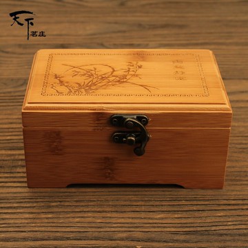 天下茗莊竹工藝品 竹制公主首飾盒 日式收納盒 小號首飾收藏盒