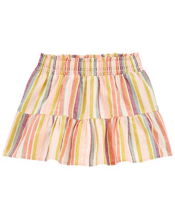 Toddler Striped Linen Skort