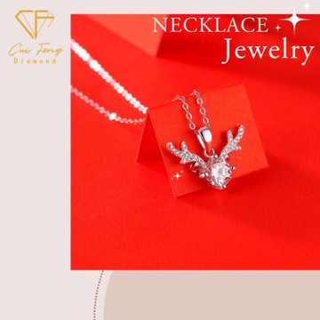 【CF鑽飾】項鍊 莫桑鑽《怦然》鑽石項墜 新年 情人禮物 生日送禮 飾品 求婚 告白