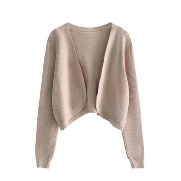 25早春針織開衫女禮服小坎肩長袖配吊帶裙外搭罩衫短款小披肩外套