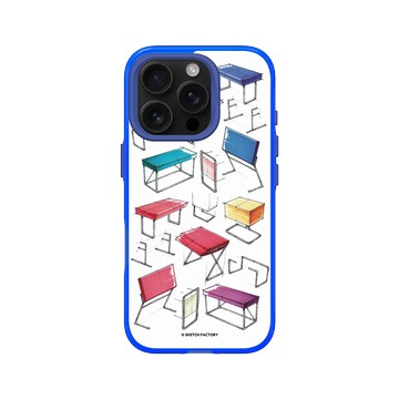 iPhone 16 Pro Clear 激光藍 - Sketch Factory - 家具形態素描