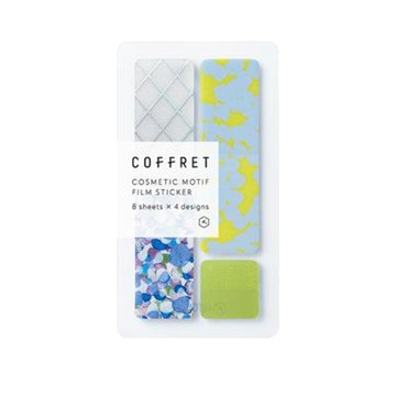 KING JIM HITOTOKI COFFRET調色盤薄膜貼紙/COFB003/條狀/戚風黃