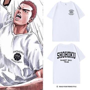 灌籃高手櫻木花道SHOHOKU湘北隊短袖卡通動漫周邊男女籃球純棉t恤