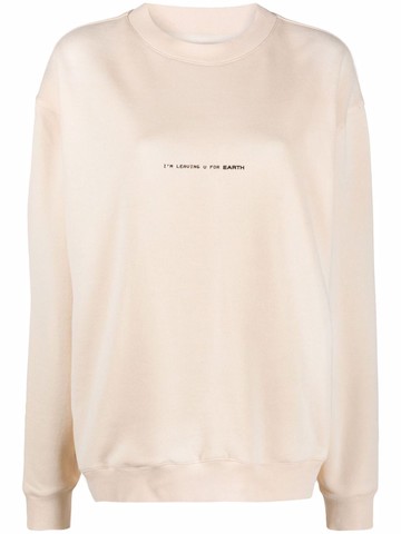 TTSWTRS - graphic-print sweatshirt - women - Cotton - L - Neutrals