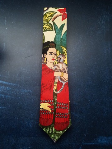 花色油畫風領帶人物印花紳士風領帶