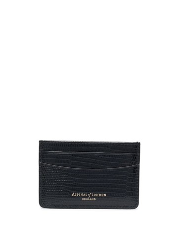 Aspinal Of London lizard skin-effect leather card holder women