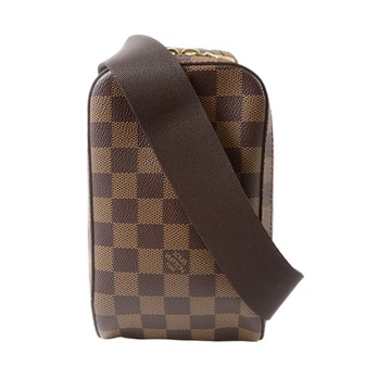 【二手名牌BRAND OFF】LOUIS VUITTON LV 路易威登 棕色 棋盤格 PVC塗層帆布 Geronimo S Bam 腰包 N51994