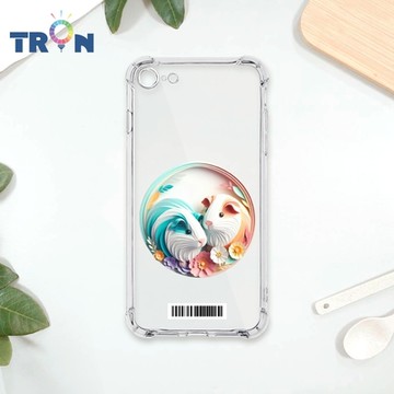 TRON IPhone 7/8/SE2 可愛紙雕天竺鼠 四角防摔載具殼 軟殼 手機殼
