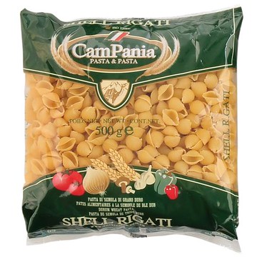 【美味大師】坎佩尼亞稜紋貝殼麵(500g x 24包 / 箱)