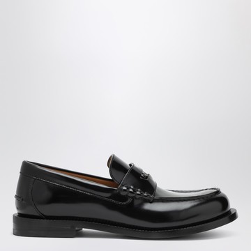 Black loafer with removable GG detail