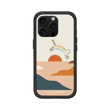 iPhone 16 Pro Mod NX 黑 - ilovedoodle (Lim Heng Swee) - Cat Landscape - Rainbow 貓咪彩虹