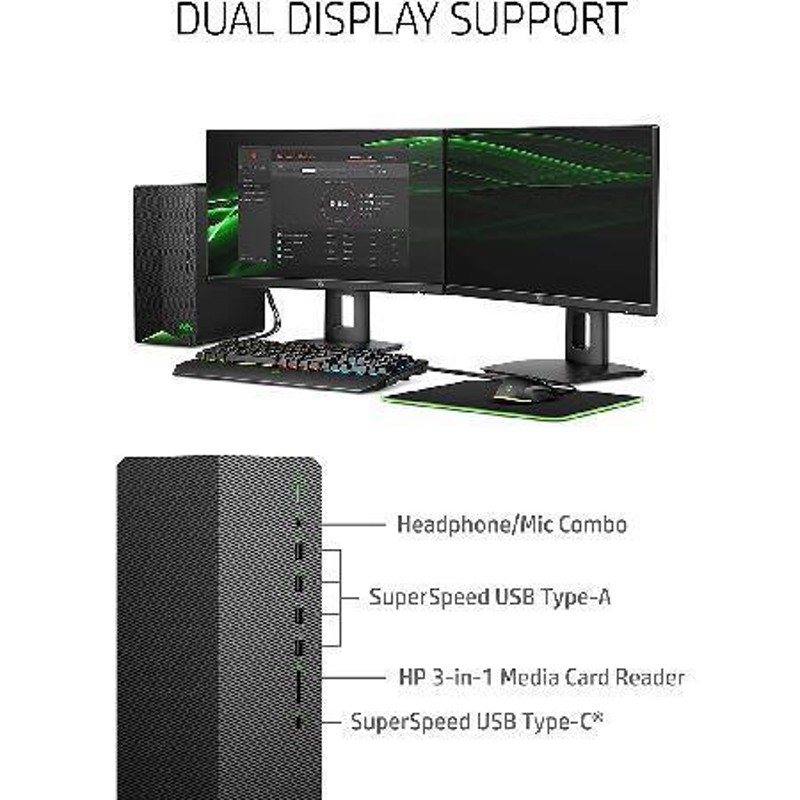 2021 Newest HP Pavilion Gaming Desktop Computer, AMD 6-Core Ryzen