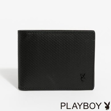 PLAYBOY - 輕薄短夾  Metrosexual系列 - 黑色