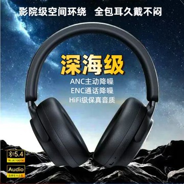 (免運)頭戴式ANC主動降噪藍牙耳機運動隔音長續航無線音樂耳麥24年新款