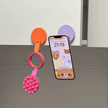 新上架👉二合一吸盤手機支架 2026新款桌面牆面可吸附便攜折疊手機背貼交換禮物 送朋友禮物